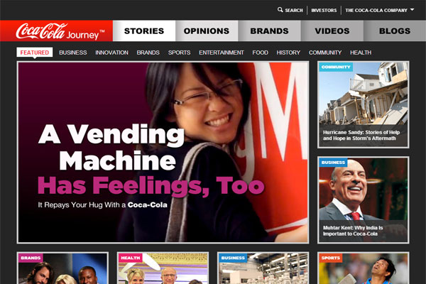 Coca-Cola Journey: il sito aziendale diventa webzine