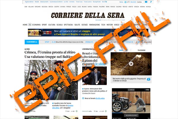Il Corriere della Sera e la notizia non trovata